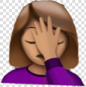  emoji  facepalm  facepalmemoji  interesting  seriously   Emoji With Hand On Forehead  HD Png Download