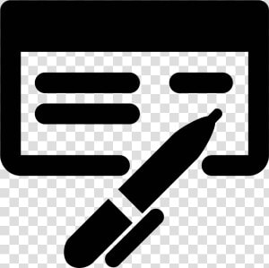 Check Book Icon   Writing A Check Icon  HD Png Download