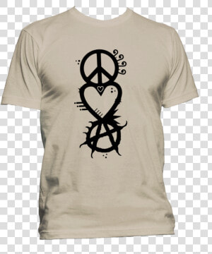 Peace Love Anarchy 2 Mockup Mens Sand   Pink Floyd T Shirt Albums  HD Png Download