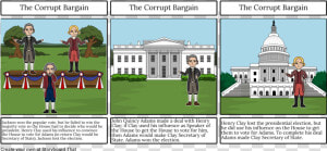 The Corrupt Bargain Storyboard   Presidential Action Bill Cartoon  HD Png Download