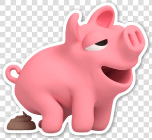 Rosa The Pig Poops Sticker   Rosa The Pig Stickers  HD Png Download