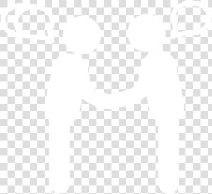 A Graphical Icon Of Two People Shaking Hands And Greeting   People Shaking Hands Icon White  HD Png Download