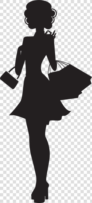 Shopping Woman Silhouette Png Image High Quality Clipart   Silhouette Woman Shopping Clipart  Transparent Png