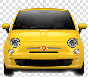 Fiat Yellow Png Image Front View   Fiat 500 Front View  Transparent Png