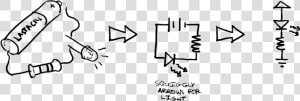 An Led Circuit Includes A Resistor As Well   Illustration  HD Png Download