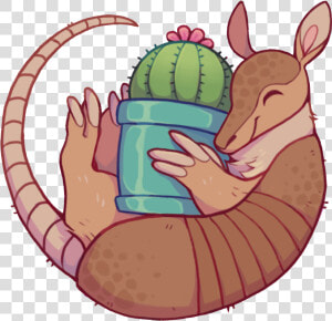 Cactus Armadillo ☆ Sticker   Cartoon  HD Png Download