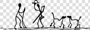 Walking The Dogs 2 Clip Arts   Strichmännchen Hund  HD Png Download