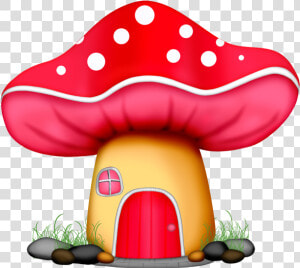 Transparent Red Mushroom Png   Mushroom Fairy House Drawing  Png Download