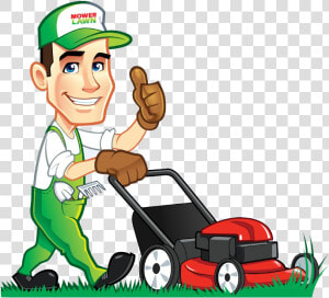 Gardener Clipart Garden Service   Lawn Mower Clip Art  HD Png Download