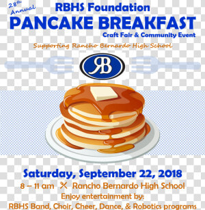 Pancake Breakfast Flyer Image   Rancho Bernardo High School  HD Png Download