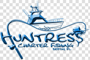 Destin Harbor Charter Boat The Huntress   Fishing Boat Trip Logo  HD Png Download