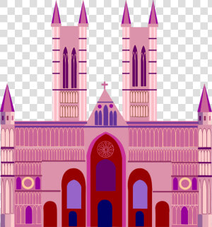 Pink building medieval Architecture   Clip Art  HD Png Download