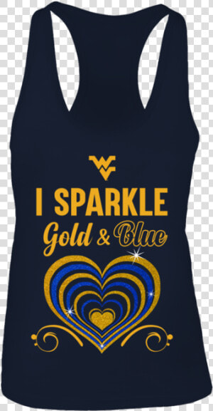 I Sparkle Gold  amp  Blue Heart West Virginia Mountaineers   West Virginia Mountaineers  HD Png Download