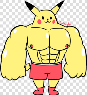 Just A Quick Ripped Pikachu Drawing To Prove That Im   Ripped Pikachu  HD Png Download