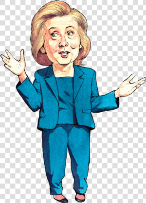 Transparent Hillary Clinton Face Png   Hillary Clinton Body Cartoon  Png Download