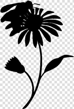 Flowers And Bees Png Transparent Images   Silhouette  Png Download