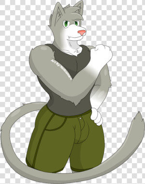 Feline Flexing   Cartoon  HD Png Download