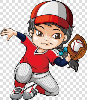 Kids Baseball Clipart Mama   Kid Baseball Player Clipart  HD Png Download