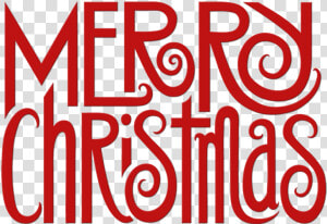 Merry Christmas Text Red By Floating Lemons Art   Graphic Design  HD Png Download