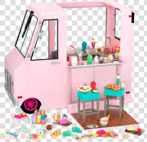 Our Generation Ice Cream Truck  Pink   Og Girl Ice Cream Truck  HD Png Download