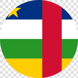 Central African Republic Flag Round Medium   Central African Republic Round  HD Png Download