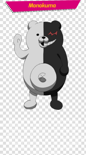 Half Black Half White Anime Bear  HD Png Download