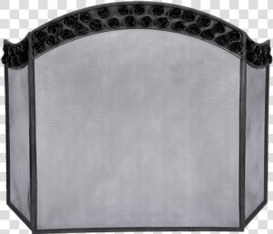 Black Bianca Rose Pattern 3 panel Fireplace Screen   Arch  HD Png Download