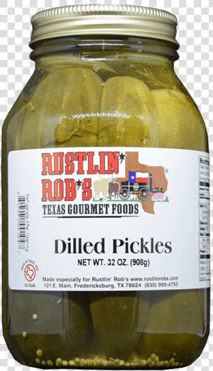 Dilled Pickles   Rustlin  39  Rob  39 s Texas Gourmet Foods  HD Png Download