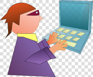 Computer  Geek  Hacker  Lapto   Computer Genius Clipart  HD Png Download