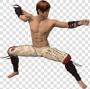 Man Pose Figure Fantasy Hair Png Image   Male Martial Arts Poses  Transparent Png