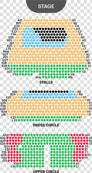 Queens Theatre Seating Map   Layout Wyndham  39 s Theatre Seating Plan  HD Png Download