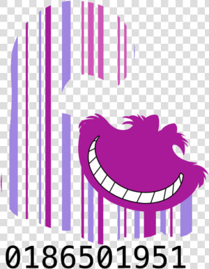 Svg Free Download Barcode Clipart Admit One   Alice In Wonderland Cheshire Cat Smile  HD Png Download