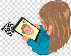 Girl Scanning A Qr Code   Ilir Bajri   Beyond  1997   Repiano  HD Png Download