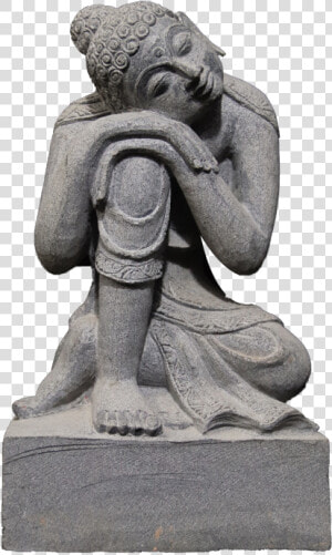 Black Marble Statue Of Budhha In Sleepy Pose   Statue  HD Png Download