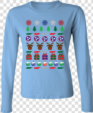 Tennessee Ugly Christmas Sweater Womens Long Sleeve   Long sleeved T shirt  HD Png Download