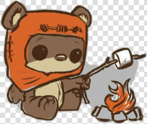 Chibi Star Wars Ewok Clipart   Png Download   Ewok Kawaii Star Wars  Transparent Png