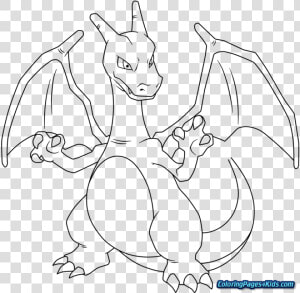 Mega Charizard X Coloring Page   Charizard Pokemon Coloring Pages  HD Png Download