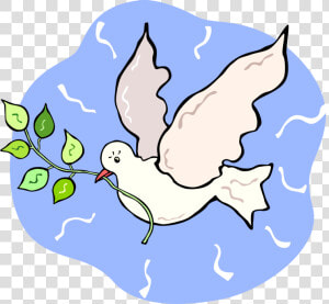 Vector Illustration Of Dove Of Peace Bird Secular Symbol  HD Png Download