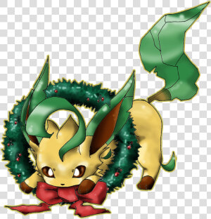 Christmas Leafeon By Hajimikimo d4igze3   Christmas Leafeon  HD Png Download