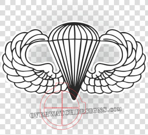 Collection Of Free Military Drawing Paratrooper Download   Army Airborne Wings Outline  HD Png Download