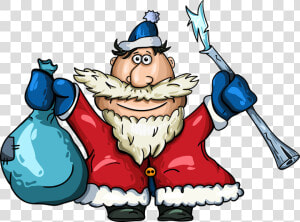 Santa Claus  New Year S Eve  Bag  Gifts  Holiday   Cartoon Santa  HD Png Download