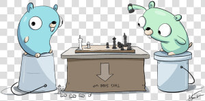 Gophers Playing Chess   Cartoon  HD Png Download