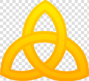 Triquetra Symbol Golden Clip Art   Gold Celtic Knot Clipart  HD Png Download