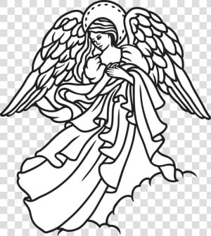 Transparent Weeping Angel Png   Line Art  Png Download