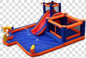 Pb1 Trans   Bouncy House And Water Slide  HD Png Download