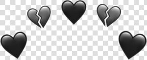 Black Heart Crown Emoji Transparent Png Black Heart   Black Heart Emoji Crown Png  Png Download