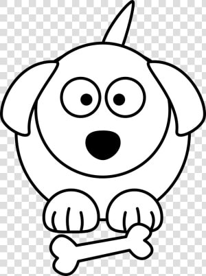 Dog Black And White Black And White Dog Cartoon Free   Beginner Easy Dog Drawing  HD Png Download