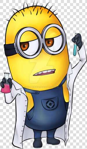 Mad Drawing Minion   Laboratory Mad Scientist Cartoon  HD Png Download