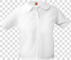 White Blouse Round Collar  HD Png Download