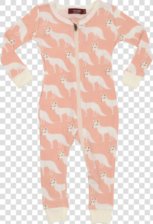 Pink Fox Zipper Pajama   Elephant  HD Png Download